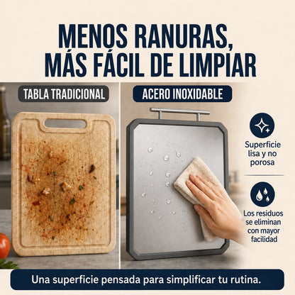 Tabla de Doble Cara Suve® - Acero Inoxidable y PP Antibacteriano