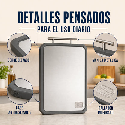 Tabla de Doble Cara Suve® - Acero Inoxidable y PP Antibacteriano